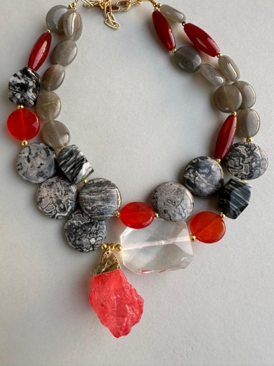 Picture of Handmade necklace With natural stones 