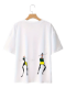 Picture of White and Black cotton T-shirt African style