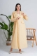 Picture of Formal linen abaya - with yellow color