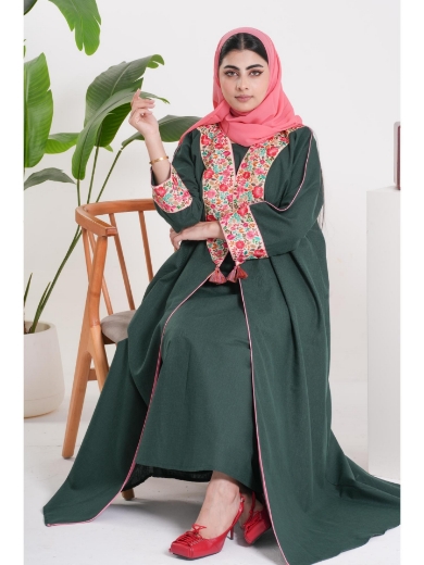 Picture of The Embroidered Emerald Abaya