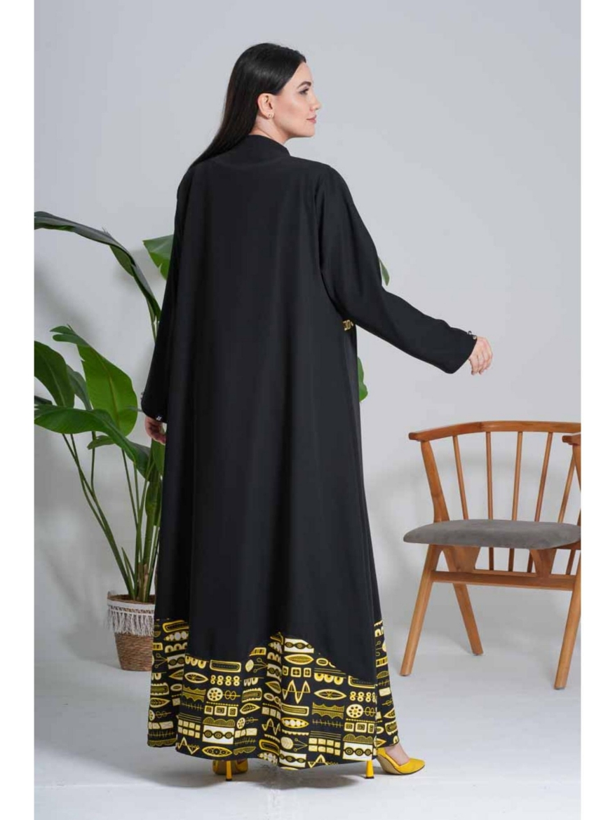 Picture of Heritage Motifs" Geometric Abaya afro barren Coat Dress
