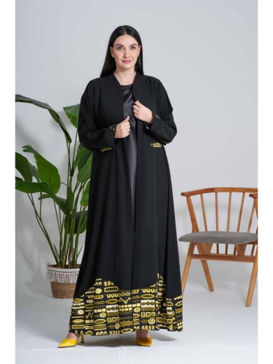 Picture of Heritage Motifs" Geometric Abaya afro barren Coat Dress