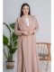Picture of The Draped Shawl-Collar Abaya in Nude Beige
