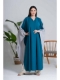 Picture of Color Block Batwing Caftan (Teal & Gray)