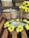 Picture of Small Yellow Floral Crochet Coasters for Glasses