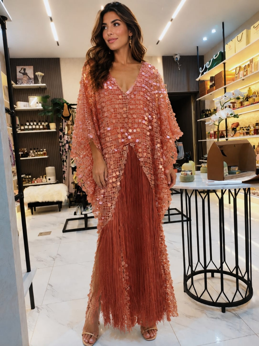 Picture of Orange sexy dress